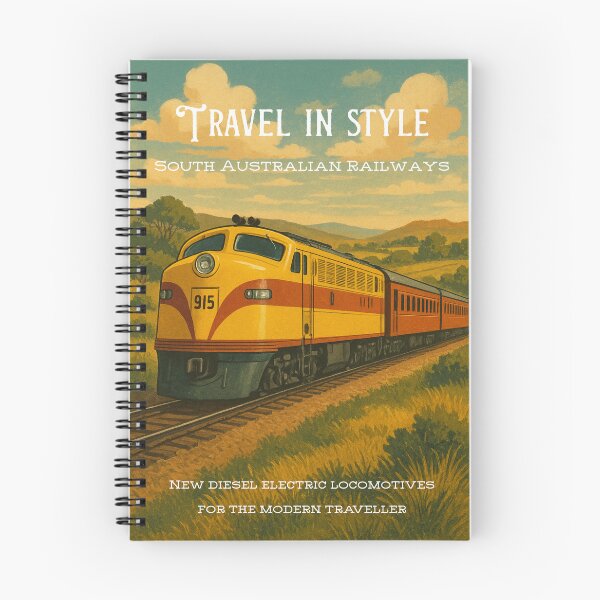Item preview, Retro style South Australian Railways poster designed and sold by NotSoCalmCo.