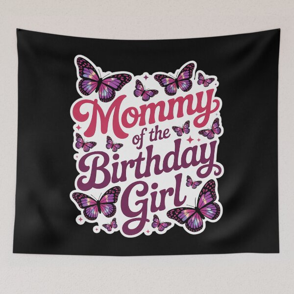 Item preview, Mommy of The Birthday Girl Shirt Butterfly Mom Mama 1st designed and sold by PunkNation-Arts.