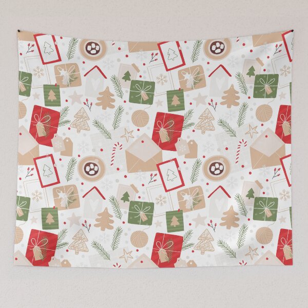 Item preview, Festive Christmas Throw Blanket - Cozy Holiday Design with Gifts, Snowflakes & More designed and sold by FestivityFinds.