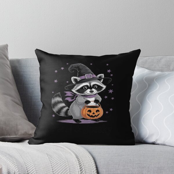 Item preview, Feral & Spooky Funny Witch Raccoon Spooky Halloween Pumpkin designed and sold by JulienAureo.
