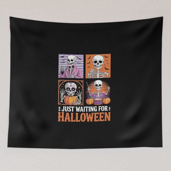 Item preview, Just Waiting For Halloween Skeleton Summer Halloween  designed and sold by EllinoKlemo.