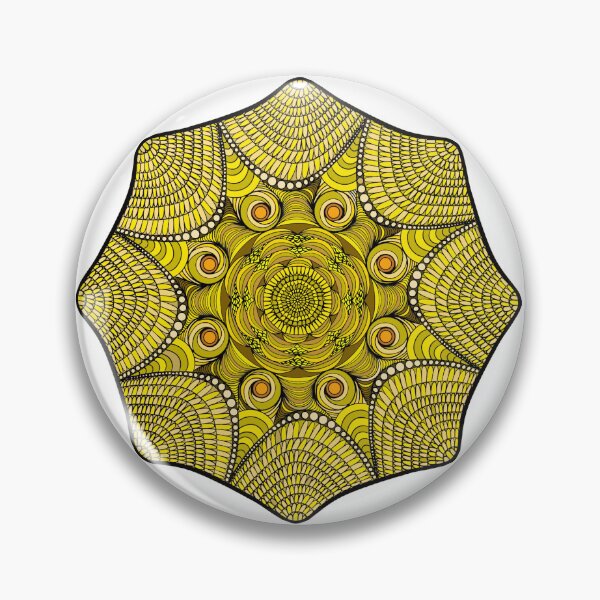 Item preview, Golden Coloring page mandala outline drawing for art therapy and meditation. Circular ornament designed and sold by nongsao4.