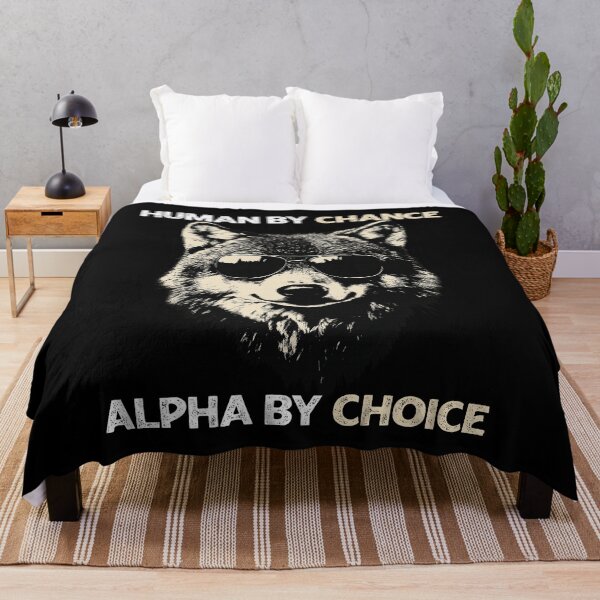 Item preview, Human by Chance, Alpha by Choice - Cool Wolf with Sunglasses designed and sold by LashondaGreen89.