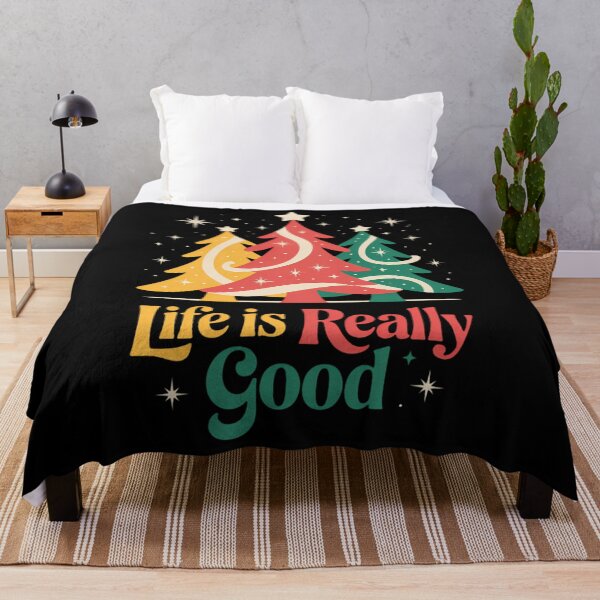 Item preview, Life Is Really Good Because Winter Season Christmas Holiday designed and sold by PunkNation-Arts.