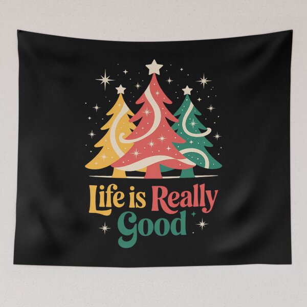 Item preview, Life Is Really Good Because Winter Season Christmas Holiday designed and sold by PunkNation-Arts.