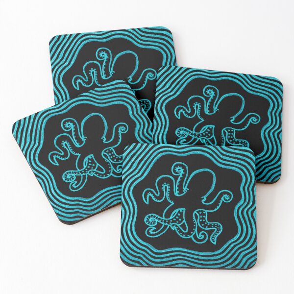 Item preview, Electric Current – Abstract Octopus Line Art designed and sold by kenglishart.
