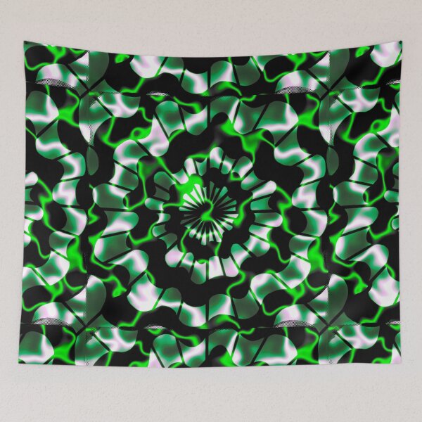 Item preview, Electric green waves designed and sold by Sew Fay.