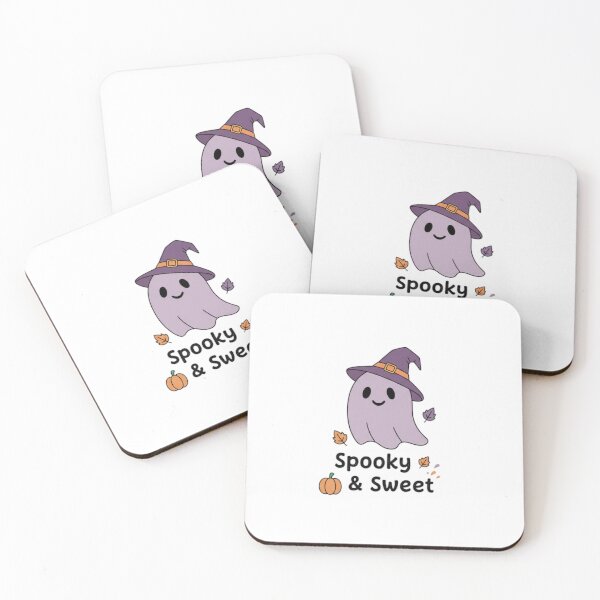 Item preview, Cute Spooky & Sweet Ghost with Witch Hat and Pumpkin | Pastel Halloween Vibes designed and sold by  ADBIB Design.