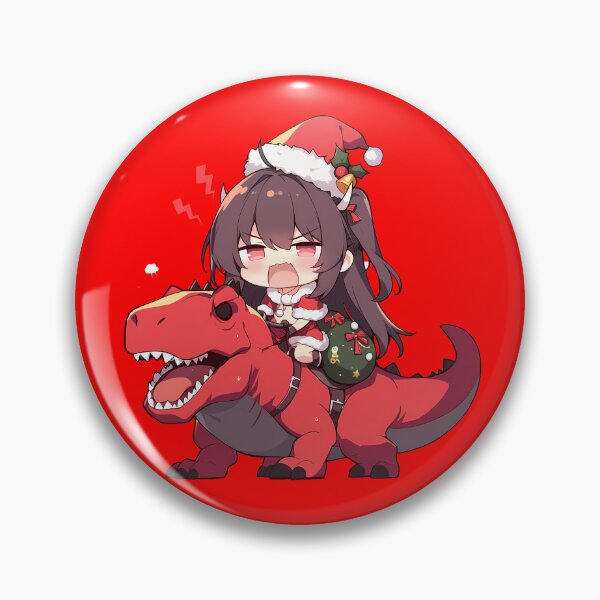 Item preview, Taihou Azur Lane Anime Girl Riding Christmas Dinosaur T-Rex Santa Claus designed and sold by TorbenKuhano.