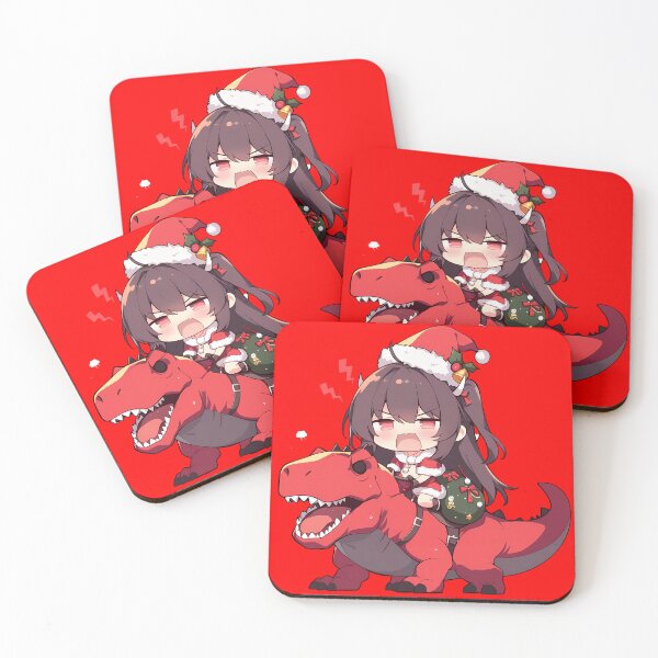Item preview, Taihou Azur Lane Anime Girl Riding Christmas Dinosaur T-Rex Santa Claus designed and sold by TorbenKuhano.