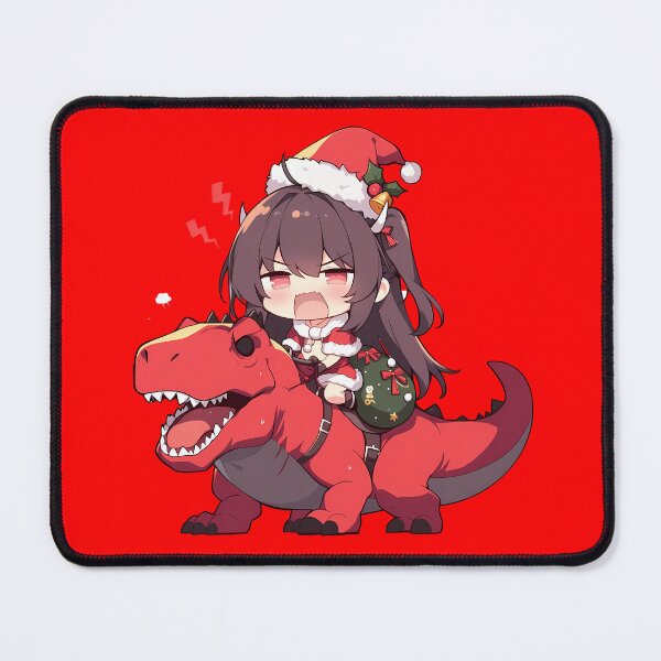 Item preview, Taihou Azur Lane Anime Girl Riding Christmas Dinosaur T-Rex Santa Claus designed and sold by TorbenKuhano.