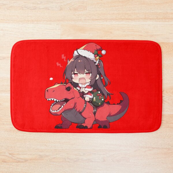 Item preview, Taihou Azur Lane Anime Girl Riding Christmas Dinosaur T-Rex Santa Claus designed and sold by TorbenKuhano.