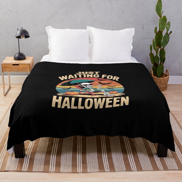 Item preview, Just Waiting for Halloween Skeleton Summerween Beach 1 designed and sold by EllinoKlemo.