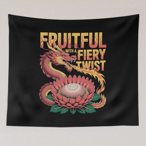 Item preview, Fiery Twist Fruit Pitaya Lover Tropical Exotic Diet Humor designed and sold by JulienAureo.