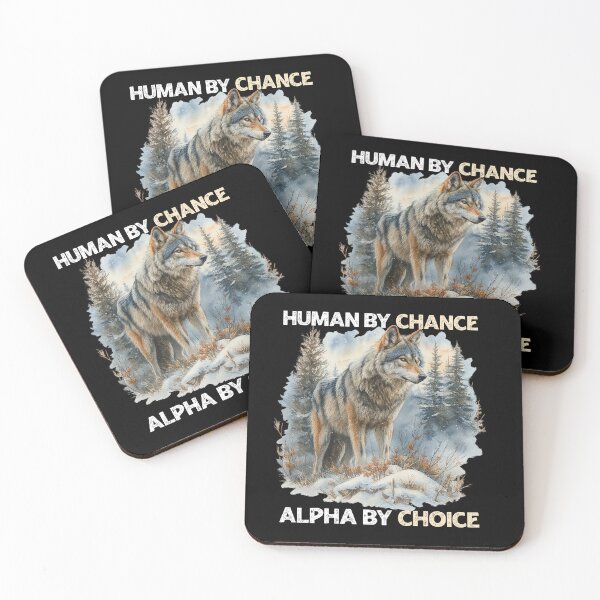 Item preview, Human by Chance, Alpha by Choice - Majestic Wolf in Snowy Forest designed and sold by LashondaGreen89.