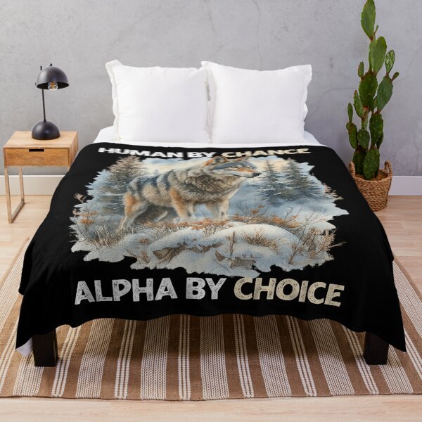Item preview, Human by Chance, Alpha by Choice - Majestic Wolf in Snowy Forest designed and sold by LashondaGreen89.