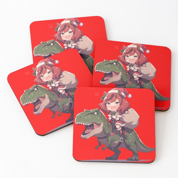 Item preview, Nice Nature Christmas Dinosaur Ride Uma Musume Pretty Derby Anime Chibi designed and sold by TorbenKuhano.