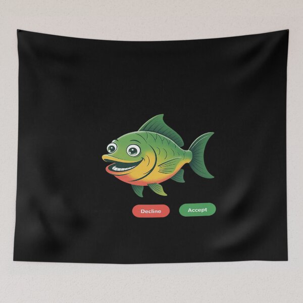Item preview, Fih Calling Decline Accept Funny Fishing Phone Call Fish designed and sold by JulienAureo.