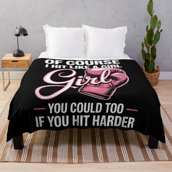 Item preview, Of Course I Hit Like A Girl - Boxing Kickboxer Gym Boxer designed and sold by PunkNation-Arts.