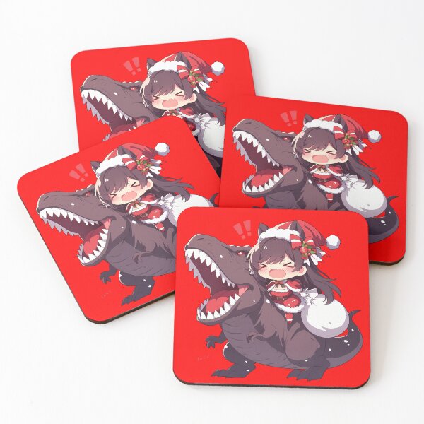 Item preview, Atago Azur Lane Anime Girl Christmas Dinosaur Delight designed and sold by TorbenKuhano.