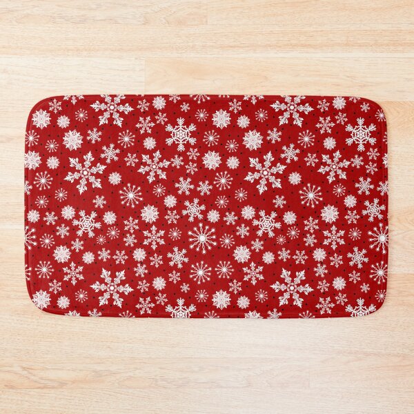 Item preview, Festive Snowflake Christmas Mouse Pad - Elegant Red & White Winter Wonderland Design designed and sold by FestivityFinds.