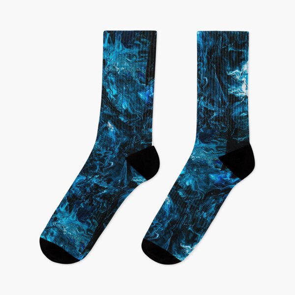 Item preview, Ethereal Depths – Abstract Blue and Black Fluid Art designed and sold by kenglishart.