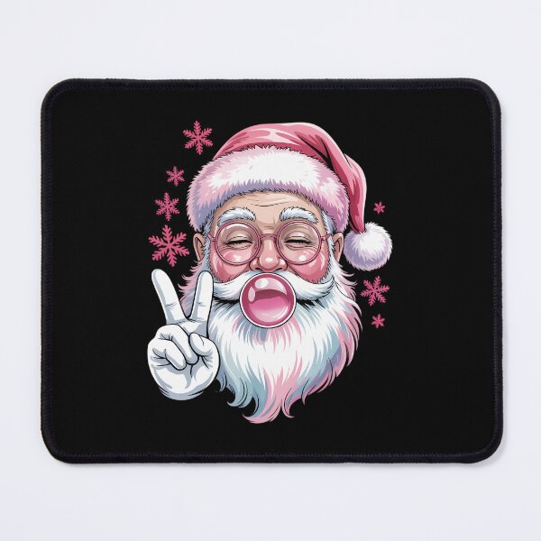 Item preview, Pink Gum Bubble Blowing Santa ,Pink Christmas designed and sold by PunkNation-Arts.