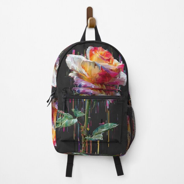 Item preview, Glitch Bloom — Fractured Neon Rose designed and sold by ArgentoArt.