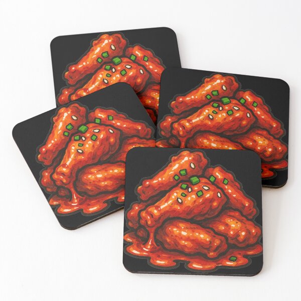 Item preview, Cozy Food Lust – Spicy Glazed Chicken Wings Pile – Gift for Spice lover – Bold Marker Art • Saucy Heat Style designed and sold by JacobKAurumhead.