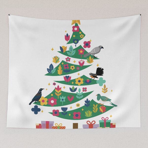 Item preview, Aotearoa Christmas Tree – Tūī, Kōkako, Fantail & Kererū designed and sold by MvuuStudio.