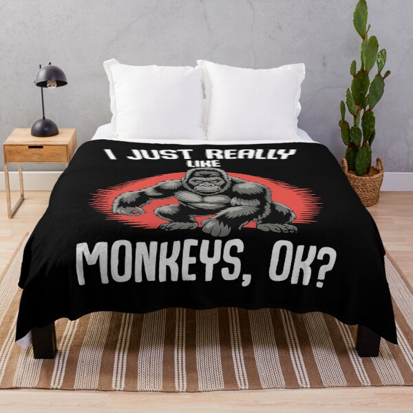 Item preview, I Just Really Like Monkeys, OK? | Funny Gorilla Graphic T-Shirt designed and sold by LashondaGreen89.