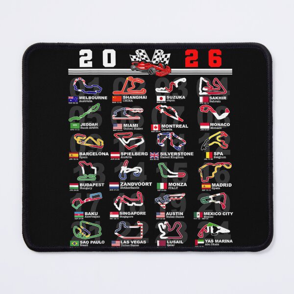 Item preview, The Official Grand Prix Racing Calendar Circuit Map for 2026 Season designed and sold by RuperDelois.