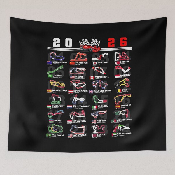 Item preview, The Official Grand Prix Racing Calendar Circuit Map for 2026 Season designed and sold by RuperDelois.