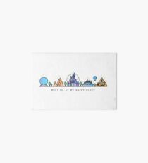 Meet me at my Happy Place Vector Orlando Theme Park Illustration Design Art Board