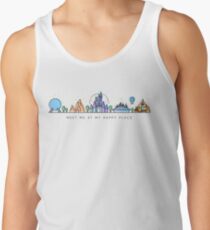 Meet me at my Happy Place Vector Orlando Theme Park Illustration Design Tank Top