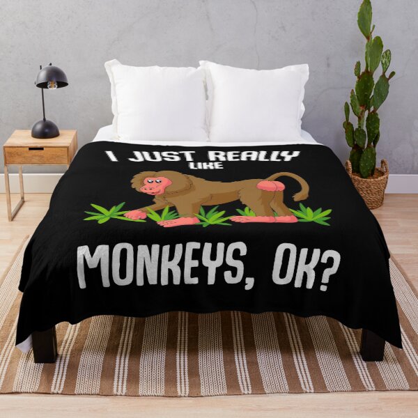 Item preview, I Just Really Like Monkeys, OK? | Funny Baboon Graphic T-Shirt designed and sold by LashondaGreen89.
