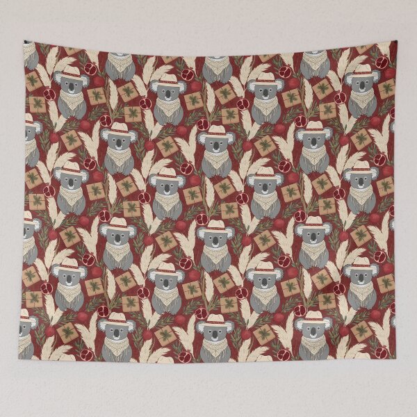Item preview, Cozy Koala Holiday Pattern (Aussie Christmas) designed and sold by MvuuStudio.