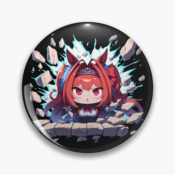 Item preview, Daiwa Scarlet Peeking Chibi Uma Musume Pretty Derby Anime Girl designed and sold by TorbenKuhano.