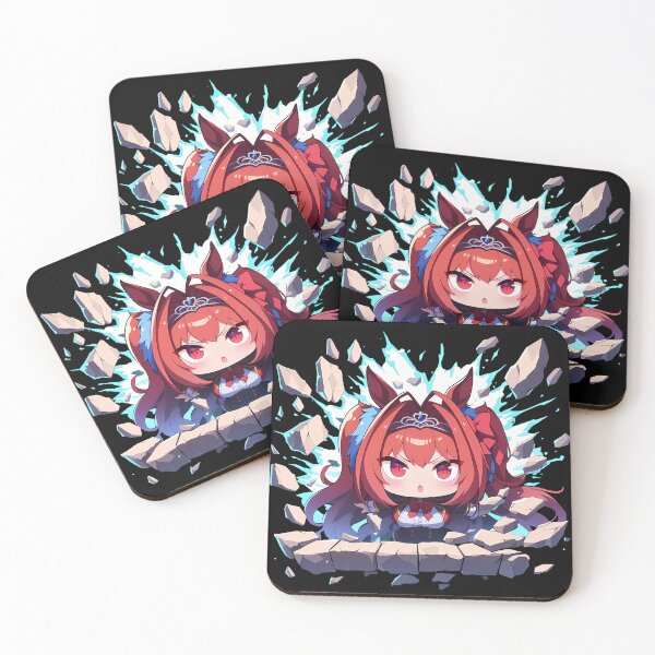Item preview, Daiwa Scarlet Peeking Chibi Uma Musume Pretty Derby Anime Girl designed and sold by TorbenKuhano.