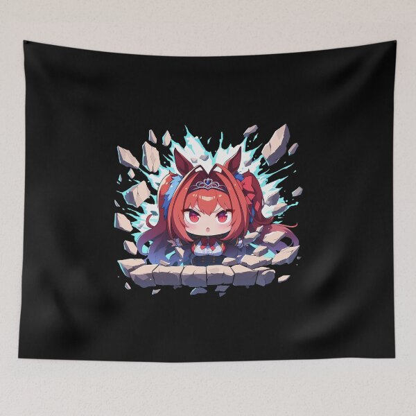 Item preview, Daiwa Scarlet Peeking Chibi Uma Musume Pretty Derby Anime Girl designed and sold by TorbenKuhano.