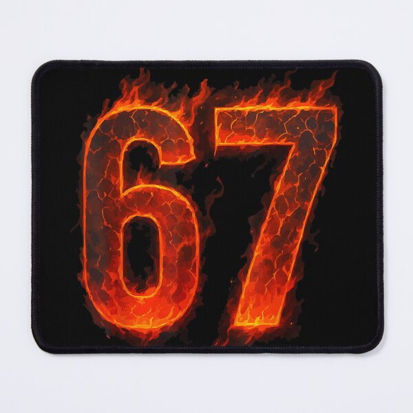 Item preview, Intense Fiery Number Sixty-Seven Magma Lava and Cracking Flame designed and sold by RuperDelois.