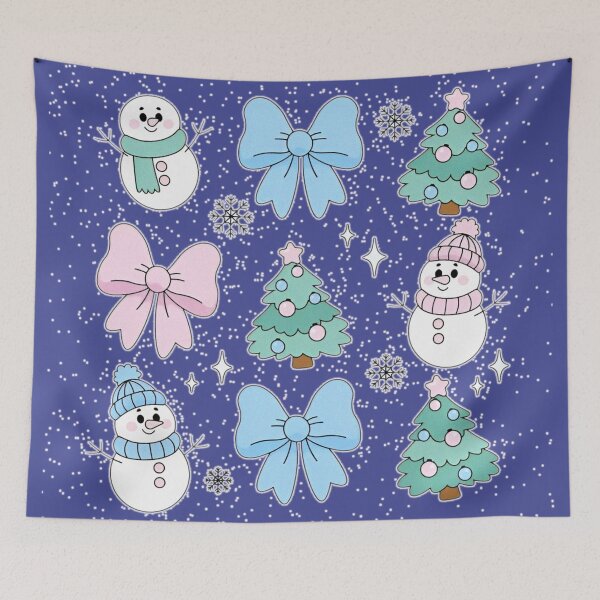 Item preview, Snowman and Merry Christmas Tree designed and sold by loveiscosmic.
