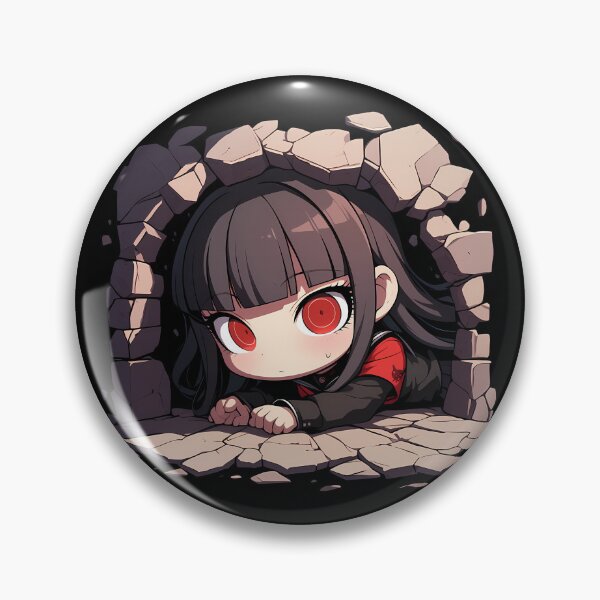 Item preview, Maki Harukawa Peeking Chibi Danganronpa Anime Girl designed and sold by TorbenKuhano.