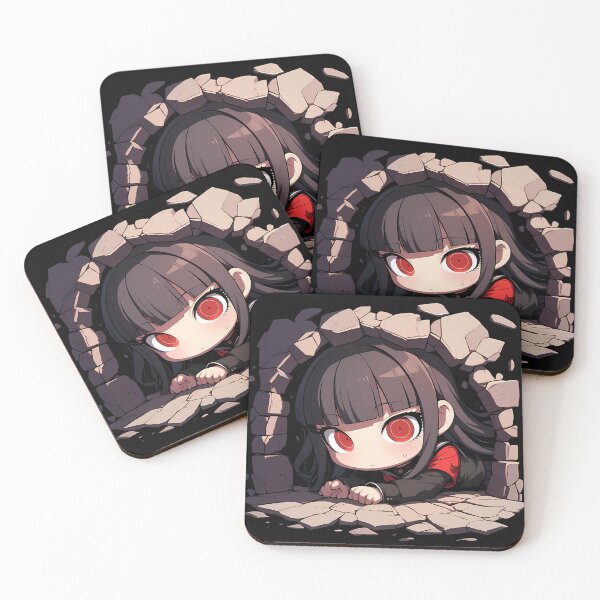 Item preview, Maki Harukawa Peeking Chibi Danganronpa Anime Girl designed and sold by TorbenKuhano.