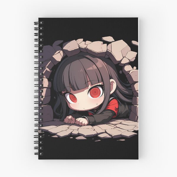 Item preview, Maki Harukawa Peeking Chibi Danganronpa Anime Girl designed and sold by TorbenKuhano.