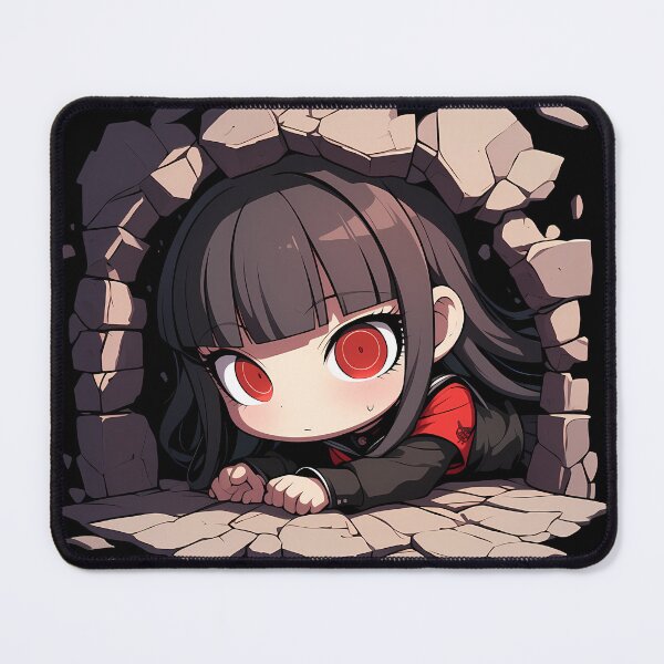 Item preview, Maki Harukawa Peeking Chibi Danganronpa Anime Girl designed and sold by TorbenKuhano.