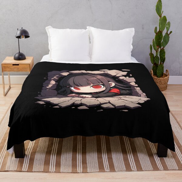 Item preview, Maki Harukawa Peeking Chibi Danganronpa Anime Girl designed and sold by TorbenKuhano.