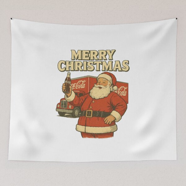 Item preview, Retro Christmas with Coca-Cola – Classic Santa & Holiday Truck designed and sold by MeixGraphics.