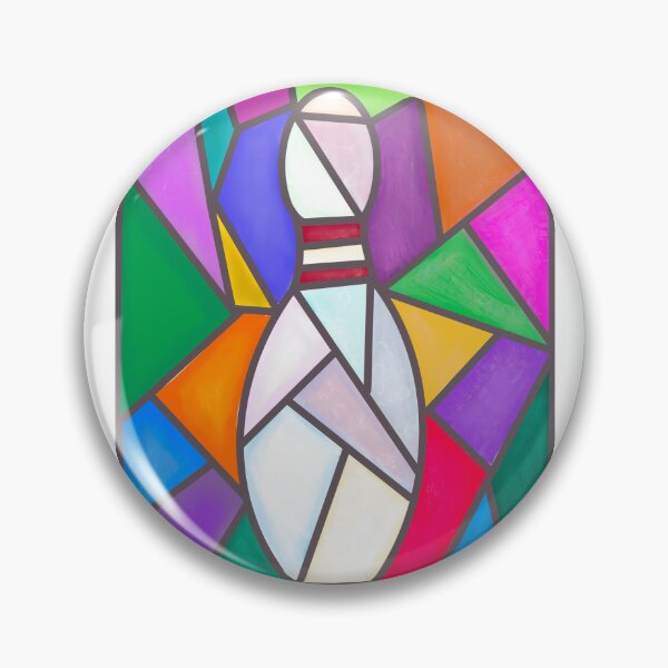 Artikelvorschau, Bowlingkegel aus Buntglas entworfen und verkauft von BowlingAlleyGirl.