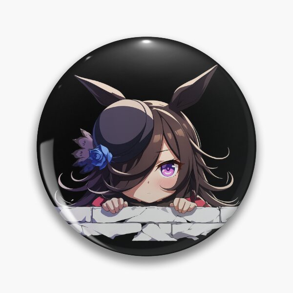 Item preview, Rice Shower Peeking Chibi Uma Musume Pretty Derby Anime Girl designed and sold by TorbenKuhano.